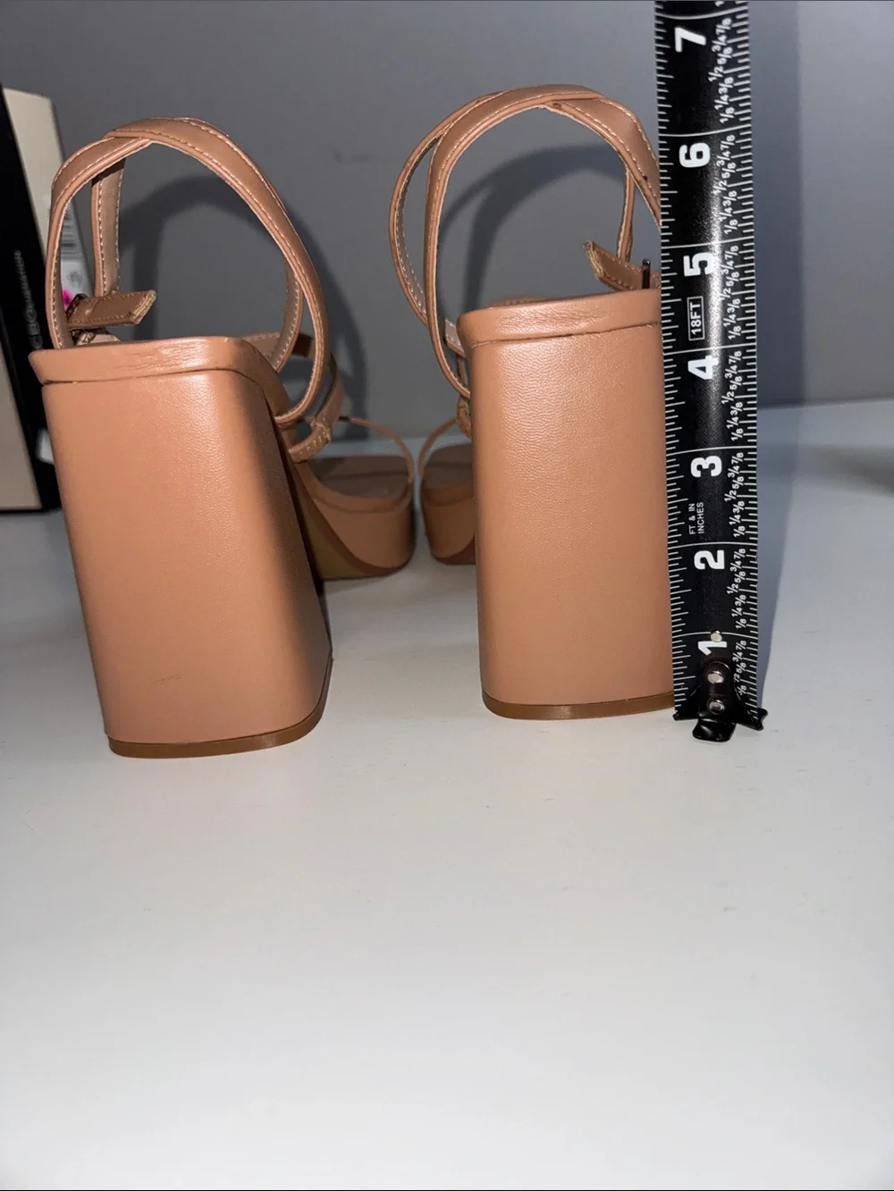 BCBGeneration Galana Nude Platform Block Heel Strappy Sandals Women’s 9.5M NIB